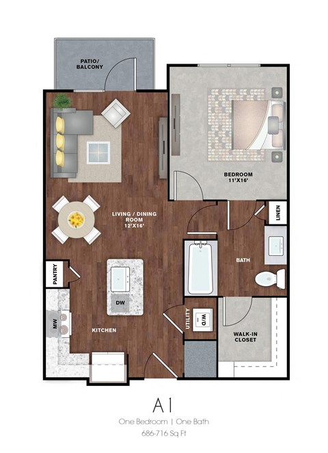 1 bedroom apartments humble